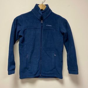 Columbia Navy Fleece Jacket boys size medium (10-12)